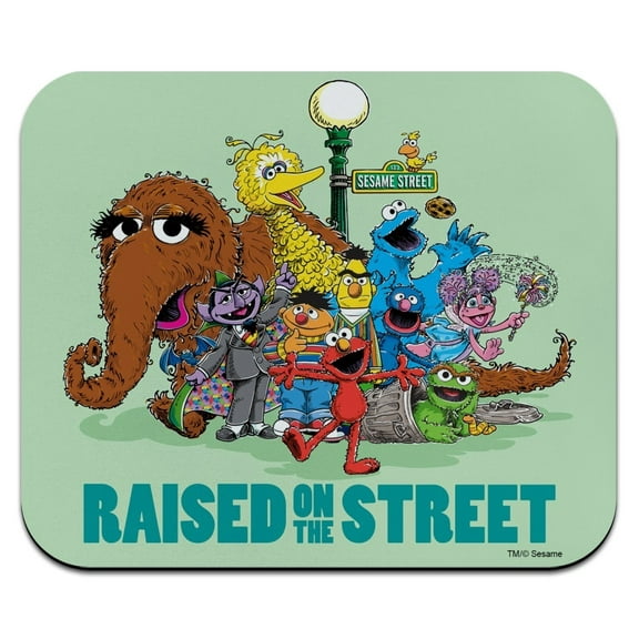 Sesame Street Raised on the Street Low Profile Thin Mouse Pad Mousepad