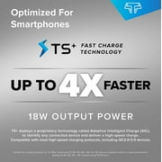 Techsmarter 5-Port USB Fast Charging Station for Multiple Devices with Wireless Charger Pad for iPhone 12, SE, 11, XR, XS, X, 8 Samsung S21, S20, S10, S9, S8, LG ThinQ, Androids, Motorola and More