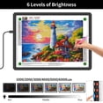 thumbnail image 4 of KOBAIBAN A3 Light Board with Magnets – 6000 Lux, 3 Color Modes, Side Buttons, Type-C – Perfect for Diamond Painting, Tracing & Crafting - USB Powered, 4 of 11