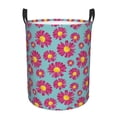 thumbnail image 2 of Goofa Daisies Flowers Printed Circular Hamper,Laundry Basket with Handles,Storage Baskets Foldable,Large Capacity Laundry Hamper-Small, 2 of 8