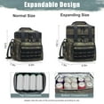 thumbnail image 3 of Holuxer Insulated Lunch Bag for Men/Adults, Double Deck Expandable Camping Lunch Box for Work Travel Daytrip Picnic Outdoor, Large Leakproof Cooler Bags with Adjustable Shoulder Strap Organizer Camo, 3 of 9