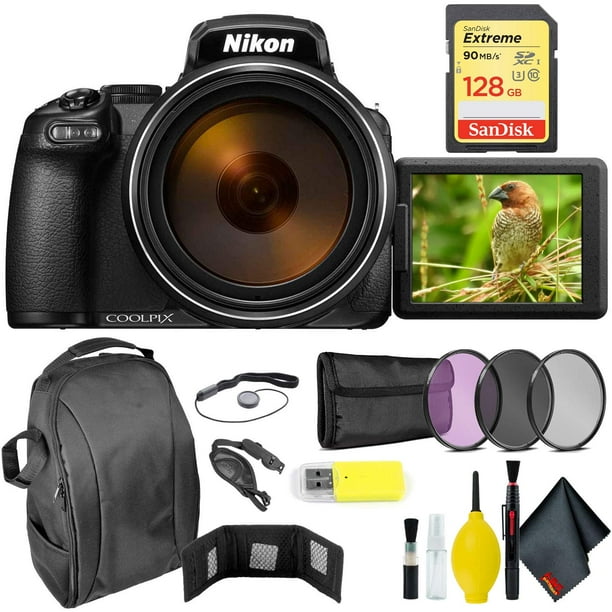 Nikon COOLPIX P1000 Digital Camera + 128GB Sandisk Extreme Memory Card
