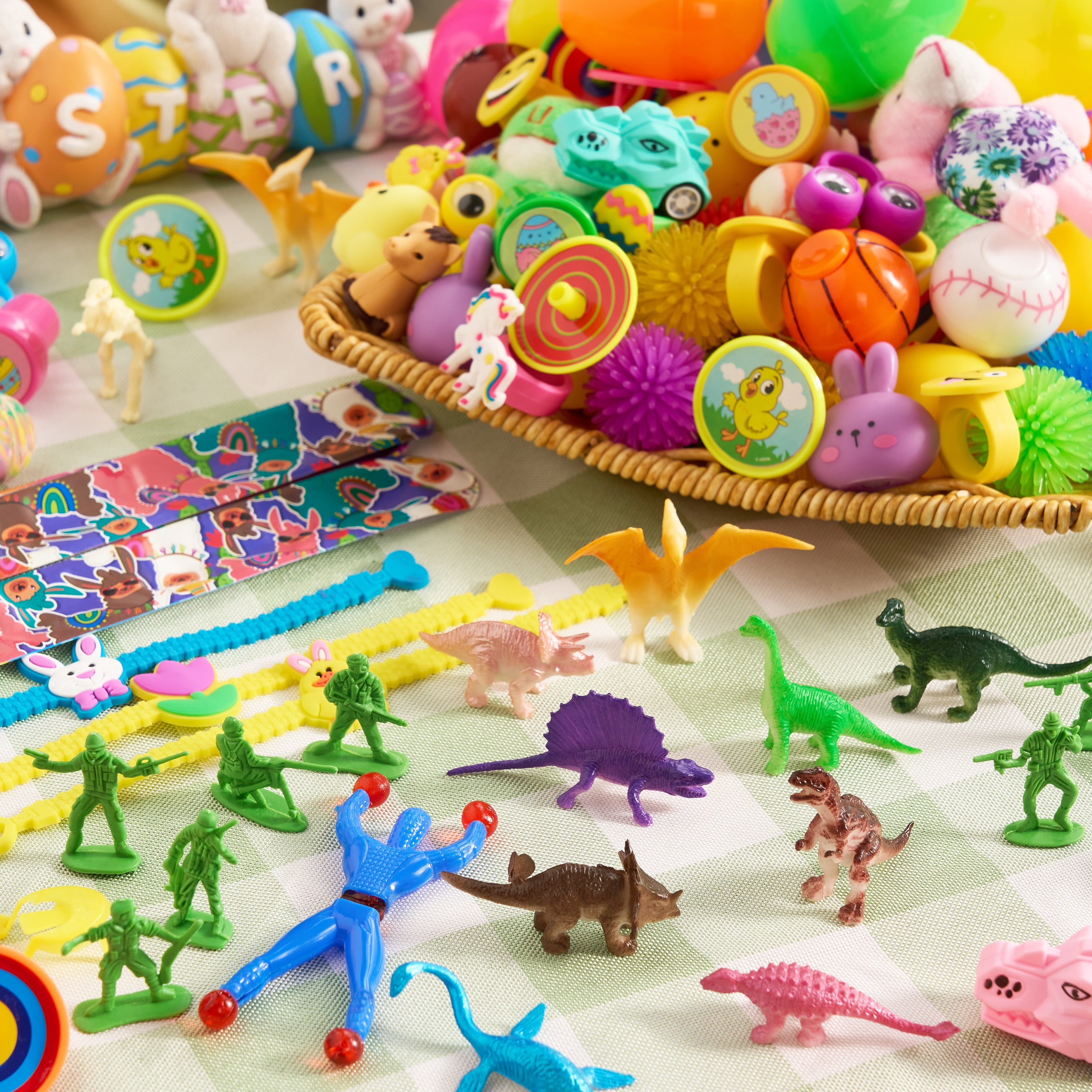 Joyfy 200 Packs Prefilled Easter Egg,Easter Egg with Toys Inside,Easter Basket Stuffers for Kids Easter Basket Classroom Exchange Toddler Boys Girls