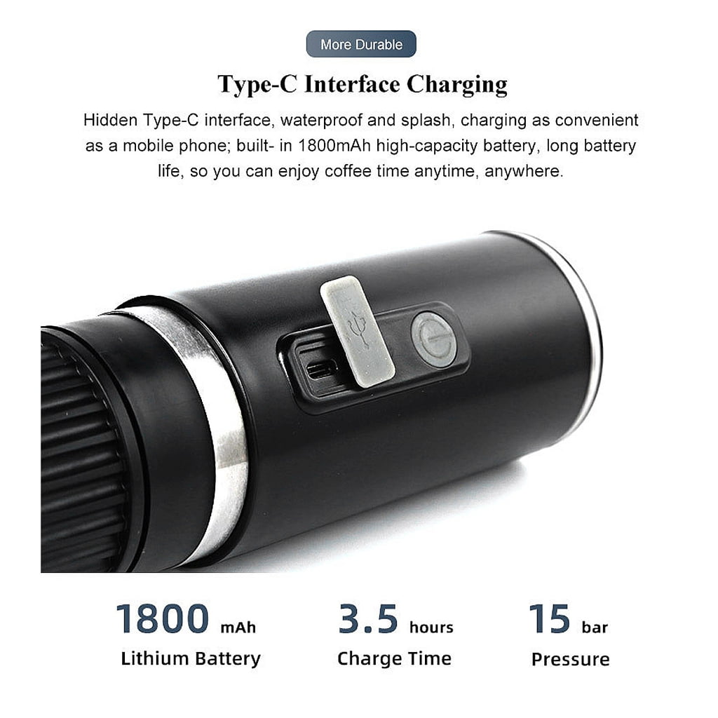 BQBQERT Portable Home Coffee Machine Fully Automatic Espresso Maker Coffee Machine Size Coffee Powder