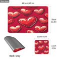 thumbnail image 3 of Square Leather Placemat Set One SizeX2 Heat-Resistant Washable Kitchen Table Decorations Red 3d Hearts, 3 of 8