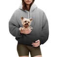 thumbnail image 5 of NMMUED Pet Carrier Hoodie Plain Hoodies for Women Pet Carrier Sweatshirt Oversized Hoodie Cat Pouch Hoodie Womens Long Sleeve Tops Sweatshirt with Dog Pouch Black XXL, 5 of 7