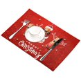 thumbnail image 4 of EREHome Joyeux Noël Cerf Set Porte-Plaque Set de 4, Tapis de Table Protecteur 12x18 Pouces, 4 of 5