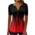 thumbnail image 1 of Pompotops T-shirt Mode Décontracté Imprimé Col Rond Manches Courtes Ample Blouse Chandail Liquidation, 1 of 5