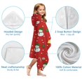 thumbnail image 7 of Red Christmas Snowman Pattern Hooded Bath Towel，60"x35" for Ages 3 To 12 Kids, Quick Dry Lightweight Soft Microfiber Hood Beach Towel Cover Up for Kids, 7 of 7