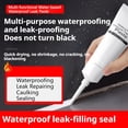 thumbnail image 3 of Multi-Functional Water-Based Waterproof Leak Paste, Liquid Rubber Waterproof Sealant, Leak Trapping Paste Suitable for Rooftops Basements Kitchens Bathrooms Fish Tanks Etc (White, 1pc), 3 of 9