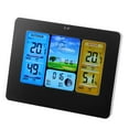 thumbnail image 3 of Home Weather Station, Wireless Weather Station LCD Digital Wireless Weather Station Clock Thermometer Indoor&Outdoor Humidity(Black), 3 of 8