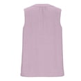 thumbnail image 5 of Womens Cotton Linen Dressy Blouses, Sleeveless Shirts for Women Summer Casual Solid Color Lightweight Notch V Neck Tank Tops, 5 of 6