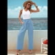thumbnail image 4 of Pantalones de Salón Anchos para Mujer, Color Azul , Talla M, 4 of 8