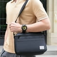 thumbnail image 2 of Bolso bandolera pequeño para hombre, para trabajo, viajes, negocios, bandolera, bolso de hombro, cartera, 2 of 5