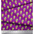 thumbnail image 3 of Soimoi Purple Rayon Fabric Cactus With Conical Pot Tree Print Fabric by the Yard 56 Inch Wide, 3 of 3
