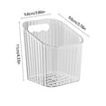 thumbnail image 3 of VQPeo Storage Organizer Bins Wall Mounted Shower Caddy, Bathroom Shelves Stackable Clear Plastic Toothbrush Holder Adhesive Hanging Bin for Bathroom, Kitchen, Cabinet, Shower, 3 of 4