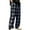 Navy, variant on Men's Pants Casual Plaid Pants with Drawstring Elastic Waist & Pockets Comfortable Checkered Home Pants, Navy, XL