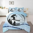 thumbnail image 2 of Feelyou Winter Skiing Teens Queen Comforter Set, Modern Sport Lover Bedding Sets, Outdoor Sports Bedding Comforter Set, Breathable Home Decor, 3pcs, 2 of 8