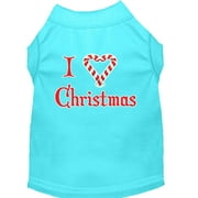 Christmas Screenprinted Dog Shirt, "I Heart Christmas"