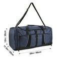 thumbnail image 6 of Extra Large 26 Inch 79 Liter Duffel Bag 48 Inch Long Shoulder Strap, Reflective Piping for Travel, Gym, Sports, Track, Field, Men, Women in Navy Blue, 6 of 6