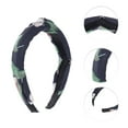 thumbnail image 3 of Unique Bargains 1 Pc Grace Lily Pattern Wide Cross Knot Headbands for Women Navy Blue, 3 of 6