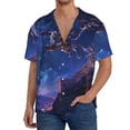 thumbnail image 3 of Haiem Starry Sky Wall Flying Tiger Men's Casual Shirts Short Sleeve Button Down Shirts Fashion Textured Summer Beach Shirt-4X-Large, 3 of 7