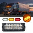 thumbnail image 5 of Walmeck 4PCS 12 Strobe LED White Light Hazard Beacon Emergency Flashing Side Marker Light Bars Warning Signal Towing Truck Flashing Lamp, 5 of 7