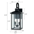 thumbnail image 2 of Kawoti  Black Outdoor Wall Sconces and Pendant Light H19.75", 2 of 11