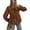 Brown, variant on PRETTYGARDEN Women's Spring Fall Babydoll Peplum Blouse Shirt Puff Long Sleeve Bow Tie Front Trendy Cute Y2K Going Out Tops