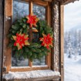 thumbnail image 2 of Aurorax Christmas Decorations Outdoor,Artificial Christmas Wreath Pre-Assembled Realistic Waterproof Winter Decorations for Home, 2 of 7