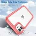 thumbnail image 5 of Case for iPhone 11 Pro Max Case Slim Dropproof [Defend from Drop/Scratch/Slip/Fingerprint] Clear Acrylic Hard Back Soft TPU Bumper Hybrid Phone Cover for iPhone 11 Pro Max-Red, 5 of 14