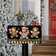 thumbnail image 6 of Christmas Gingerbread Man Mailbox Cover Magnetic Standard Size 21"x19", Xmas Peppermint Candy Holly Berry Decorative Post Letter Box Decor, Winter Holiday Black Garden Yard Outdoor Decoration, 6 of 6
