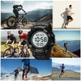 thumbnail image 5 of Men's Wristwatch, SKMEI Waterproof Stopwatch Alarm LED Back Light Sports Watch, PU Strap, 5 of 6