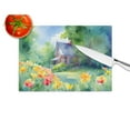 thumbnail image 3 of Massachusetts Mayflowers in Watercolor Glass Cutting Board Large 12 in x 15 in, 3 of 5