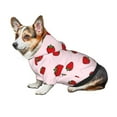 thumbnail image 7 of Fotbe Strawberry Print Small Dog Sweater Hoodies Pet Grey Hooded Soft Fleece Sweatshirts with Pocket Fall Winter Puppy Cat Sweaters Warm Clothes-Large, 7 of 7