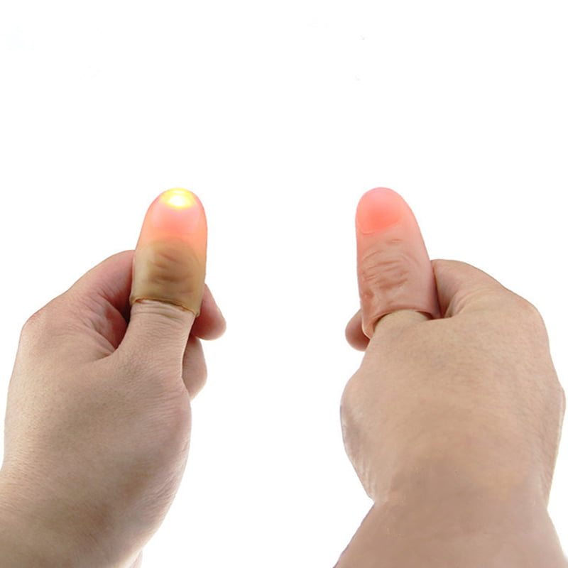 Pairs LED Finger Thumbs Light red Color Magic Prop Party Bar Show Lamp 