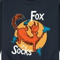 thumbnail image 3 of Dr. Seuss - Fox In Socks Jumping - Men's Crew Neck Fleece Pullover, 3 of 6
