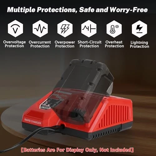 M18 M12 Rapid Charger For Milwaukee 48-59-1812 M12-18C Li-Ion Battery 12V-18Volt