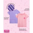 thumbnail image 6 of Real Love Girls' Rash Guard Shirt - 2 Pack Quick Dry Short Sleeve Swim Shirts (Sizes: 2T-16), 6 of 7