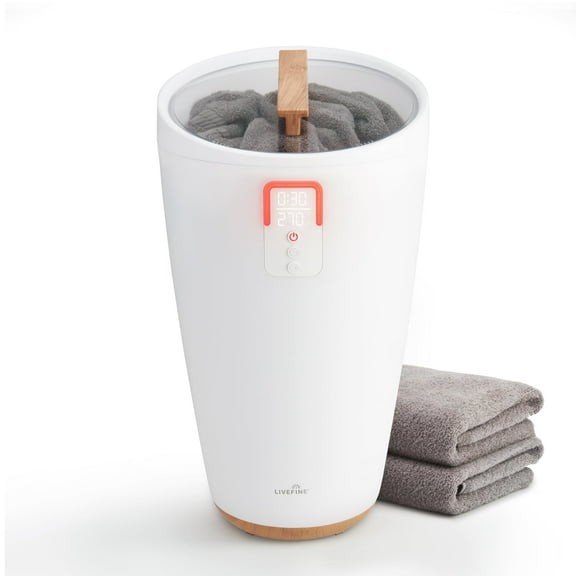 Live Fine Towel Warmer, Large Bucket Style Towel Heater with LED Display, Adjustable Timer & More!
