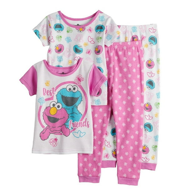 Sesame Street Sesame Street Toddler Girl Pajamas Elmo & Cookie
