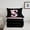 Ivory Charcoal, variant on Manfei Monogrammed Girl Bedding Comforter Set, Personalized Initial M Twin Comforter Sets, Princess Bow Knot Bedding Set, Black Pink Bedroom Decor, Reversible 2 Pieces