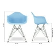 thumbnail image 5 of Modholic Eiffel Armchair With Steel Legs, Blue, 5 of 6