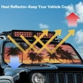 thumbnail image 5 of Uorisanigo Windshield Sun Shade, Hawaiian Palm Tree Shade Heat Shield Sunshade for Jeep, Windshield Cover, Sunshade for 2018-2024 Wrangler JL 1997-2006 Wrangler JT, 1Pc, 5 of 7