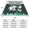 thumbnail image 6 of Custom New York 2 Blanket Personalized Throw Blankets Name and Number for Men Women Boy Football Style Decor Gifts, 6 of 6