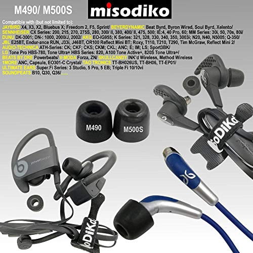 misodiko M490 Memory Foam Earbuds Tips for Sennheiser CX200 CX 300 II 275  475 IE60 MM30i / DUNU DN-2000/ ATH-IM70/ Ink'd Method Wireless/KZ-  Replacement Earphones Eartips (3-Pairs, S/M/L) | Walmart Canada