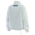 thumbnail image 3 of Women's WEAR by Erin Andrews Gray Los Angeles Dodgers Polar Fleece Quarter-Zip Jacket, 3 of 5