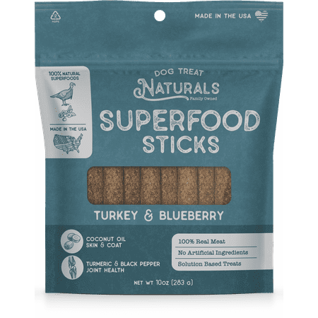 UPC: 0655365295204 | Dog Treat Naturals Turkey & Blueberry Superfood Sticks  Semi-Moist Dog Treats  10oz