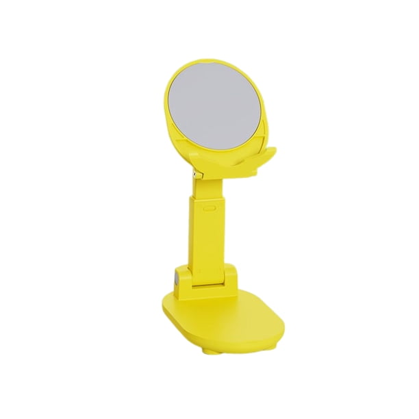 Seitruly Soporte de elevación para montaje en escritorio de teléfono móvil, espejo ajustable plegable, soporte Universal para tableta, soporte perezoso Teléfono y Comunicación Amarillo