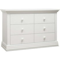 Pemberly Row Contemporary Wood Double Dresser in White Finish